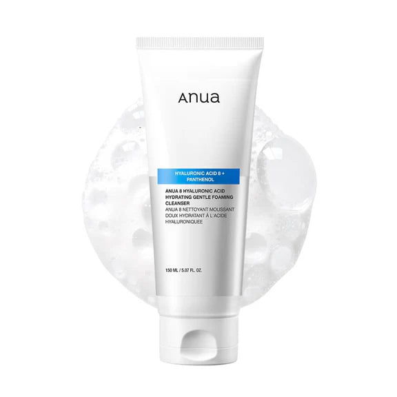 ANUA8HyaluronicAcidHydratingGentleFoamingCleaneserTheHappyFace.webp