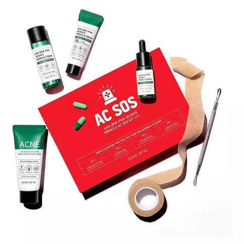 AHA BHA PHA 30 Days Miracle AC SOS Kit 4pzas | Kit Anti Acne - The Happy Face Co.